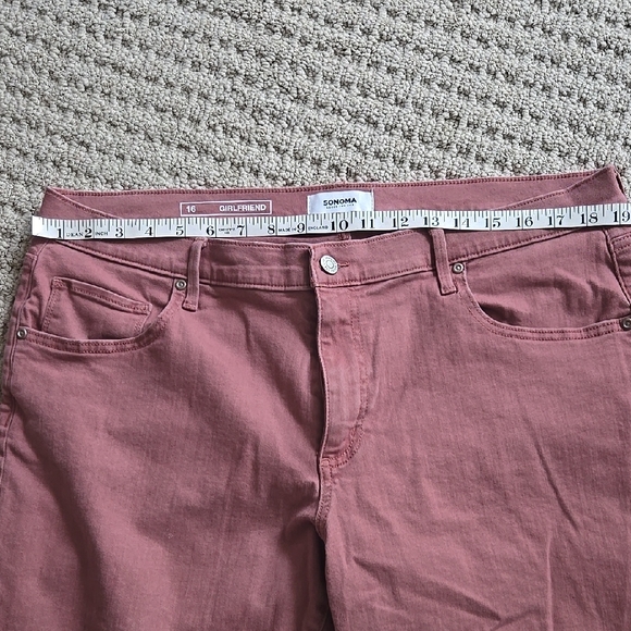Trendy Pink Straight Leg Denim Jeans - Picture 6 of 7